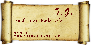 Turóczi Győző névjegykártya